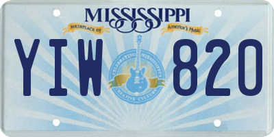 MS license plate YIW820