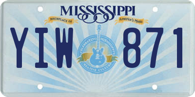 MS license plate YIW871