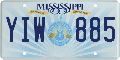 MS license plate YIW885