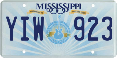 MS license plate YIW923