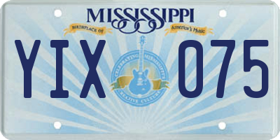 MS license plate YIX075