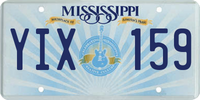 MS license plate YIX159