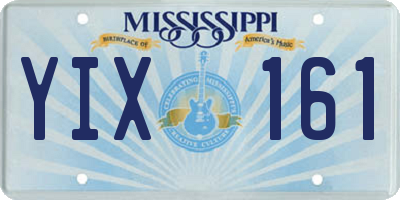 MS license plate YIX161