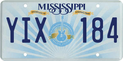 MS license plate YIX184