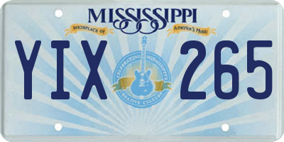 MS license plate YIX265