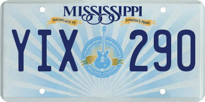 MS license plate YIX290