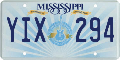 MS license plate YIX294
