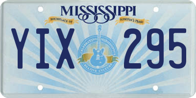 MS license plate YIX295