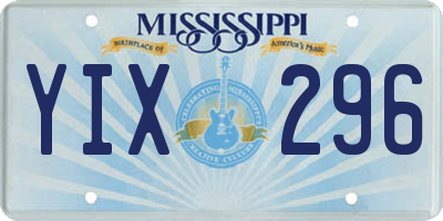 MS license plate YIX296