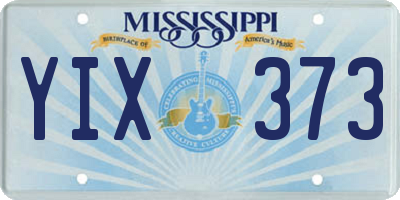 MS license plate YIX373