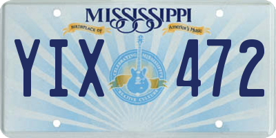 MS license plate YIX472