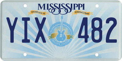 MS license plate YIX482