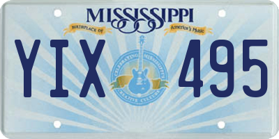 MS license plate YIX495