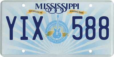 MS license plate YIX588