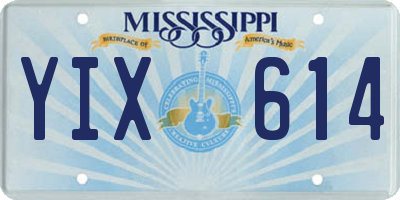 MS license plate YIX614