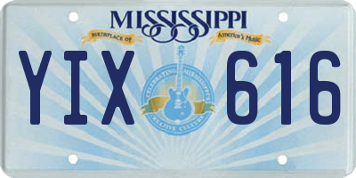 MS license plate YIX616