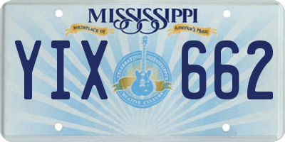 MS license plate YIX662