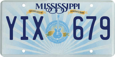 MS license plate YIX679