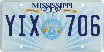 MS license plate YIX706