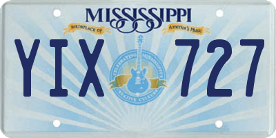 MS license plate YIX727