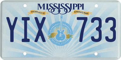 MS license plate YIX733