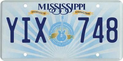 MS license plate YIX748