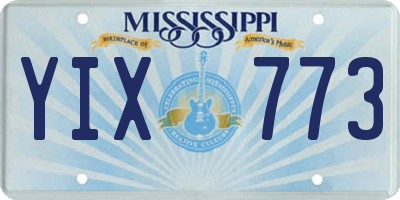 MS license plate YIX773