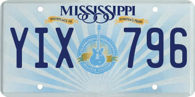 MS license plate YIX796