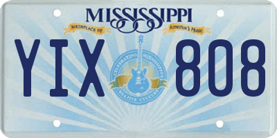 MS license plate YIX808