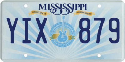 MS license plate YIX879