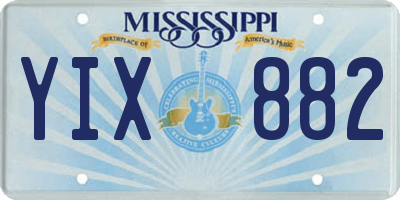 MS license plate YIX882