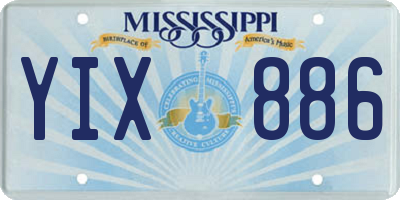 MS license plate YIX886