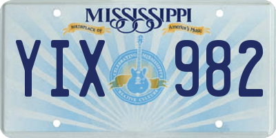 MS license plate YIX982