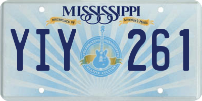 MS license plate YIY261