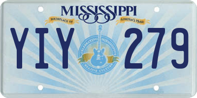 MS license plate YIY279