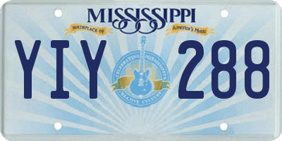 MS license plate YIY288