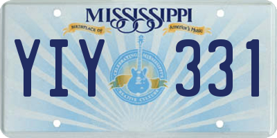MS license plate YIY331