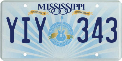 MS license plate YIY343