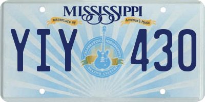 MS license plate YIY430