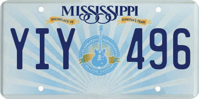 MS license plate YIY496