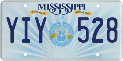 MS license plate YIY528