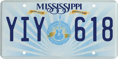 MS license plate YIY618