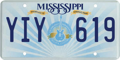 MS license plate YIY619