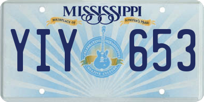 MS license plate YIY653