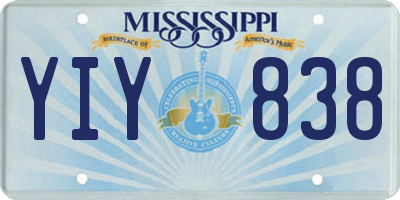 MS license plate YIY838