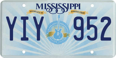 MS license plate YIY952