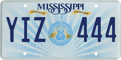 MS license plate YIZ444