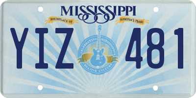 MS license plate YIZ481