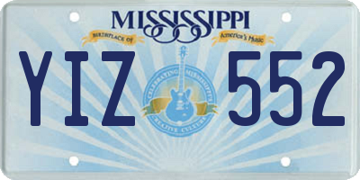 MS license plate YIZ552
