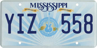 MS license plate YIZ558